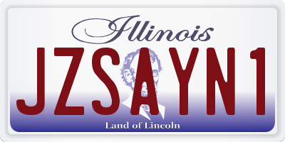 IL license plate JZSAYN1