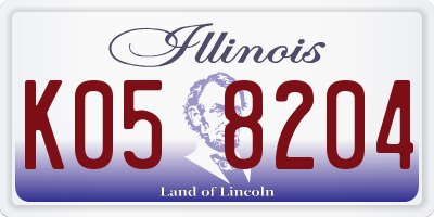 IL license plate K058204