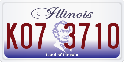 IL license plate K073710