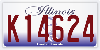 IL license plate K14624