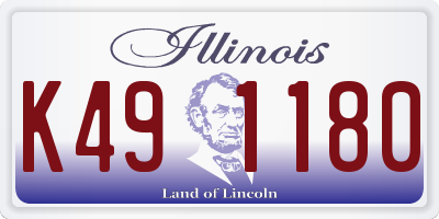 IL license plate K491180