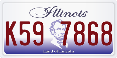 IL license plate K597868