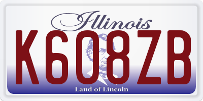 IL license plate K608ZB