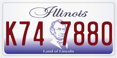 IL license plate K747880