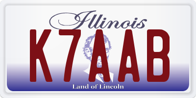 IL license plate K7AAB