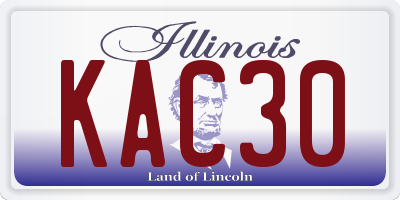 IL license plate KAC30