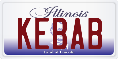 IL license plate KEBAB