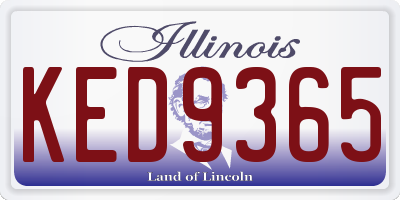 IL license plate KED9365