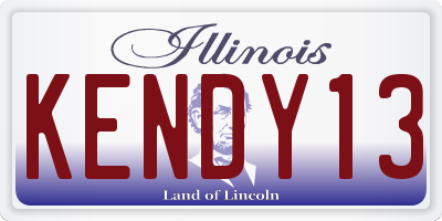 IL license plate KENDY13