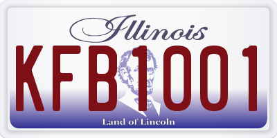 IL license plate KFB1001