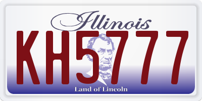 IL license plate KH5777