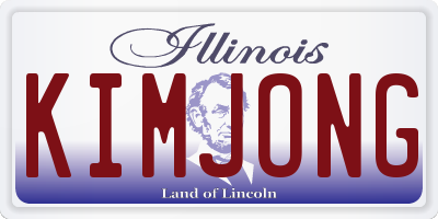 IL license plate KIMJONG
