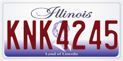 IL license plate KNK4245