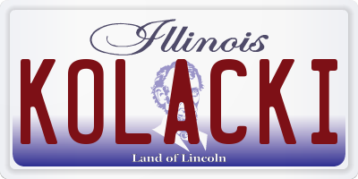 IL license plate KOLACKI