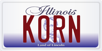 IL license plate KORN