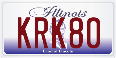 IL license plate KRK80