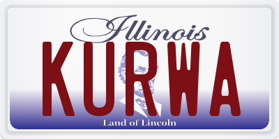 IL license plate KURWA