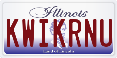 IL license plate KWIKRNU