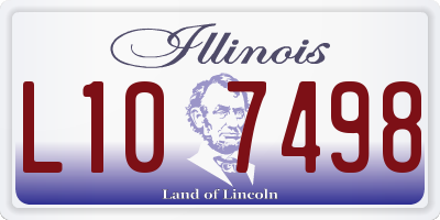 IL license plate L107498