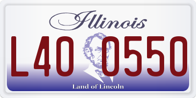 IL license plate L400550