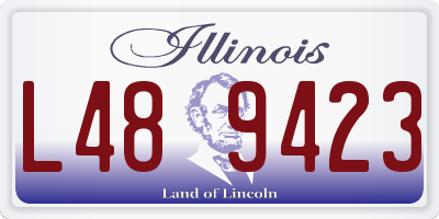 IL license plate L489423