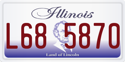 IL license plate L685870