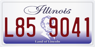 IL license plate L859041