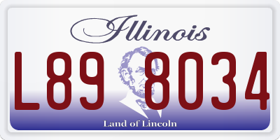 IL license plate L898034