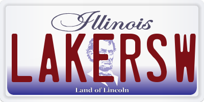 IL license plate LAKERSW