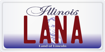 IL license plate LANA