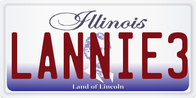 IL license plate LANNIE3