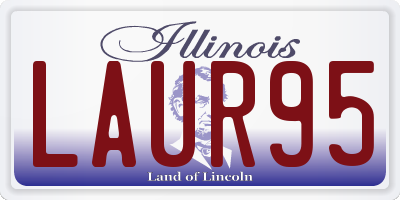 IL license plate LAUR95