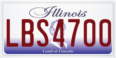 IL license plate LBS4700