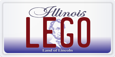 IL license plate LEGO