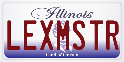 IL license plate LEXMSTR