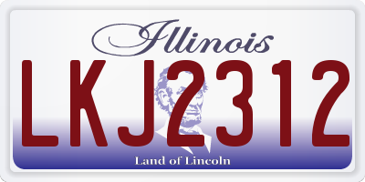 IL license plate LKJ2312