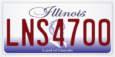 IL license plate LNS4700