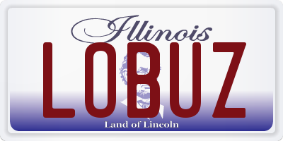IL license plate LOBUZ
