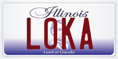 IL license plate LOKA