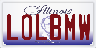 IL license plate LOLBMW
