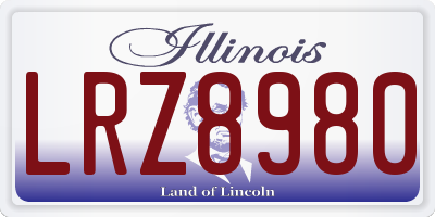 IL license plate LRZ8980