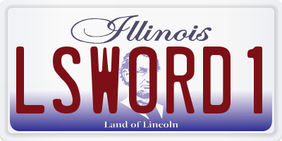 IL license plate LSWORD1