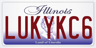 IL license plate LUKYKC6