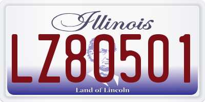 IL license plate LZ80501
