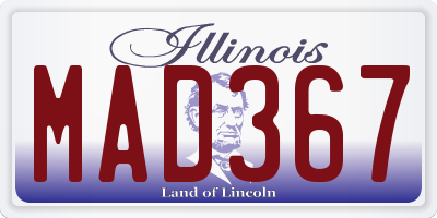 IL license plate MAD367