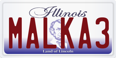 IL license plate MALKA3