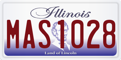 IL license plate MAS1028