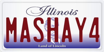 IL license plate MASHAY4