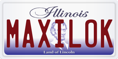 IL license plate MAXILOK