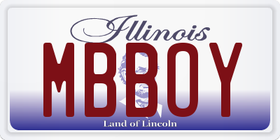 IL license plate MBBOY